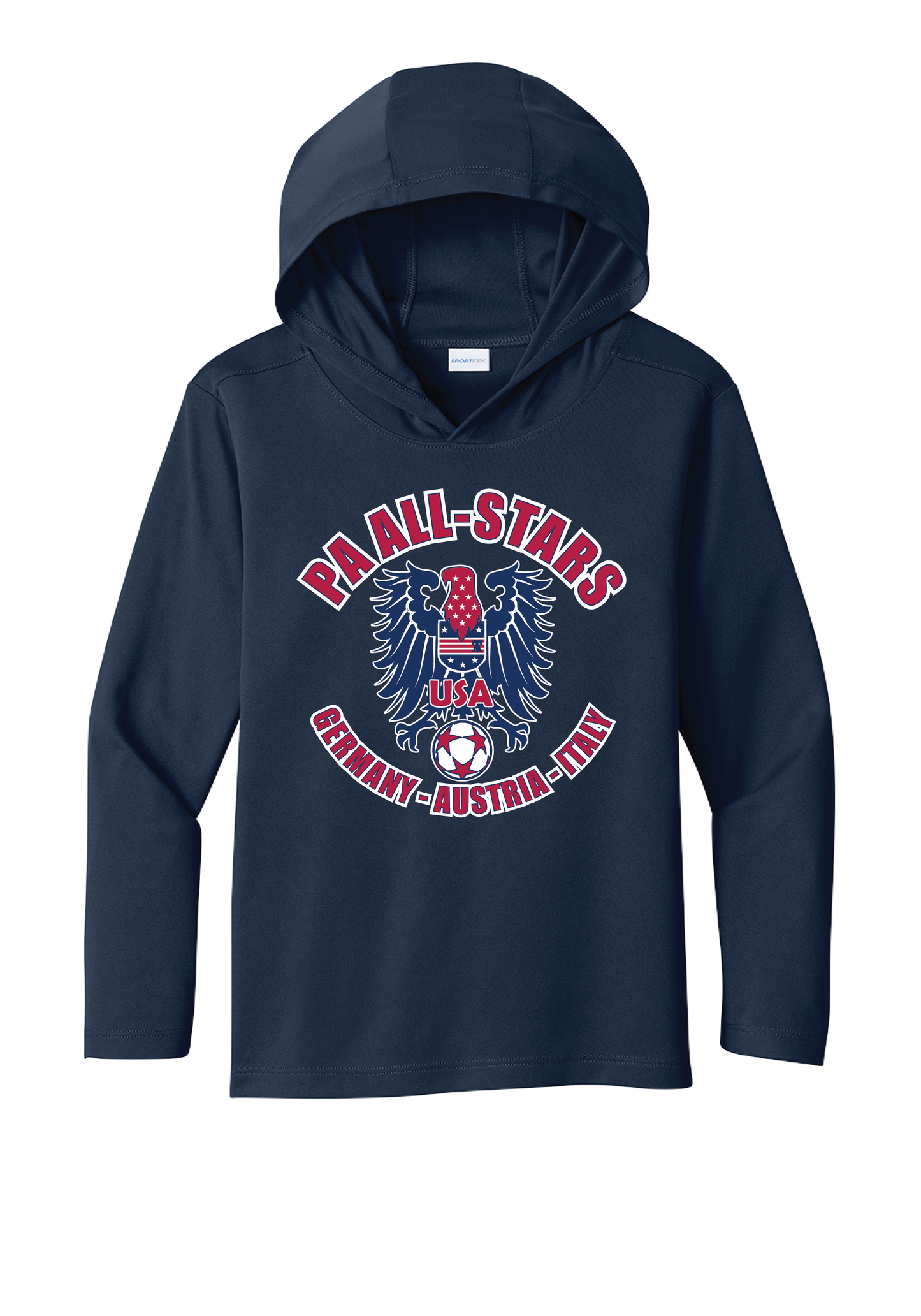 PA All-Stars Youth Drifit Long Sleeve T-shirt with Hood