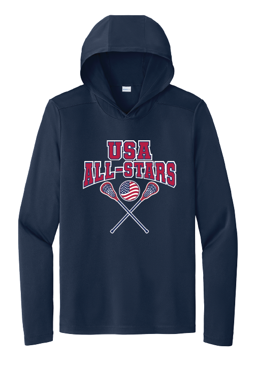 USA All-Stars Drifit Long Sleeve T-shirt with Hood